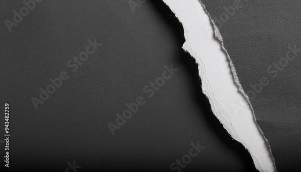 Obraz a high resolution image featuring a detailed torn paper edge against a dark textured background this image is design projects that require a raw and rugged paper texture with a contrasting backdrop