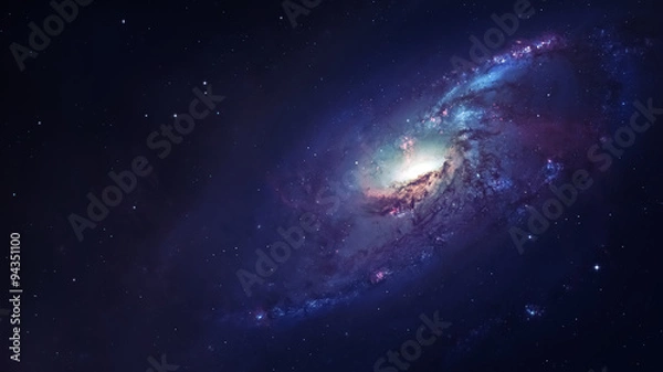 Obraz Awesome spiral galaxy many light years far from the Earth. Elements furnished by NASA