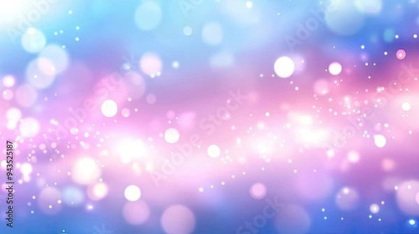 Fototapeta Abstract pastel background with floating bokeh lights in a vector illustration, evoking a soft and gentle atmosphere.