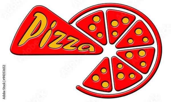 Obraz Pizza logo Sign