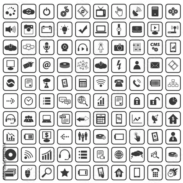Fototapeta 100 Hi-Tech icons set