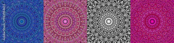 Obraz Geometric floral mandala background collection