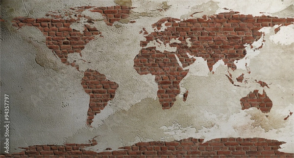 Fototapeta World map