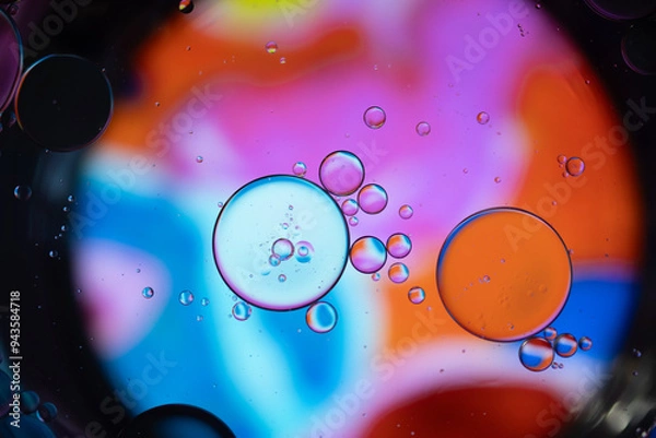 Obraz background with clear blue bubble