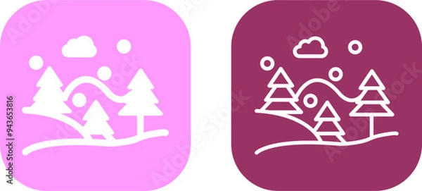 Obraz Snow Fall Vector Icon