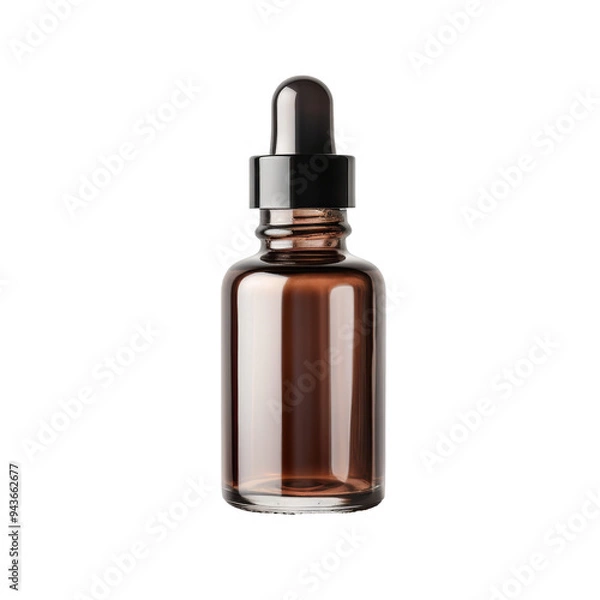 Fototapeta Translucent Dropper Bottle Isolated on a Transparent Background