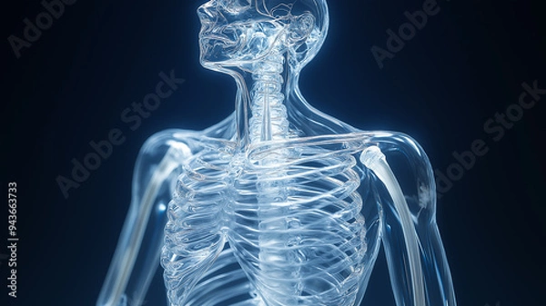Obraz Transparent Human Skeleton Illustration