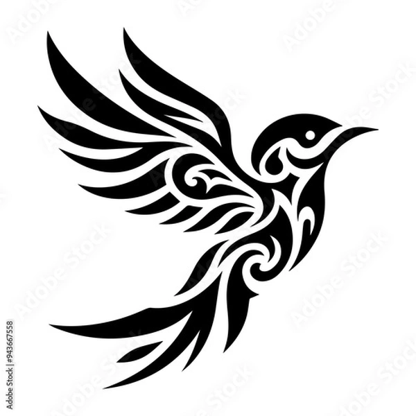 Obraz Tribal Hummingbird tatoo