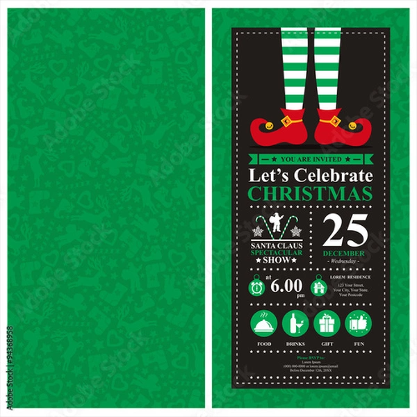 Obraz Christmas invitation card 