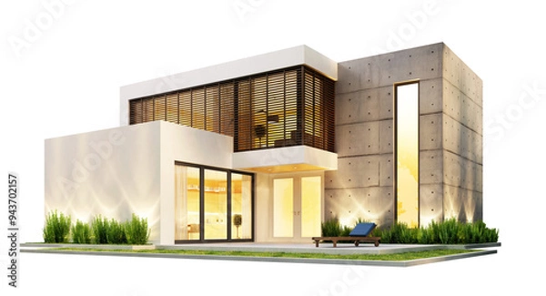 Obraz Modern house on a transparent background