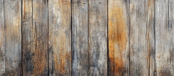 Obraz Aged wood that is not visually appealing and has a layer of dust on its surface featuring a white tone color is used for background and texture. with copy space image. Place for adding text or design