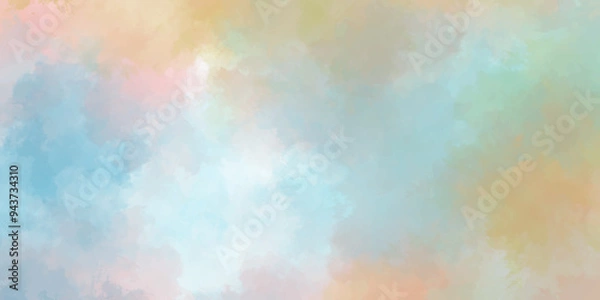 Fototapeta Watercolor texture background colorful splash .Colorful paper textured ink effect grungy wet pastel illustration for design .Watercolor background with soft pastel colors blending together , art, 