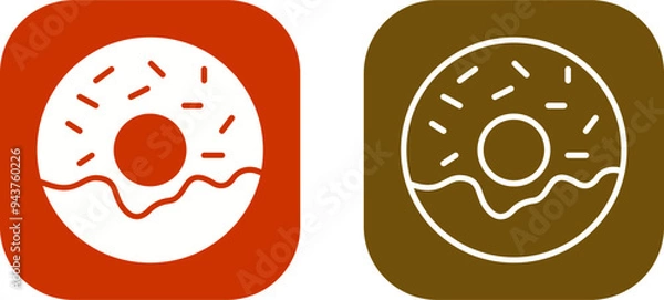 Fototapeta Donut Vector Icon