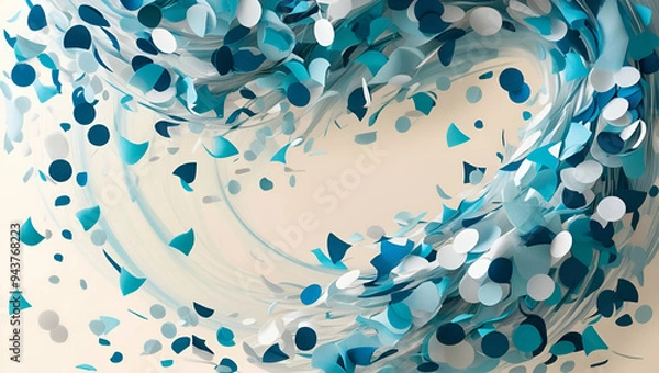 Fototapeta Title: Vibrant Swirling Abstract Background with a M

