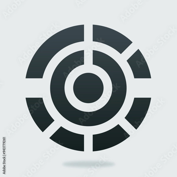 Obraz Elegant Minimalist Logo with Geometric Circular Shapes - Vector Design