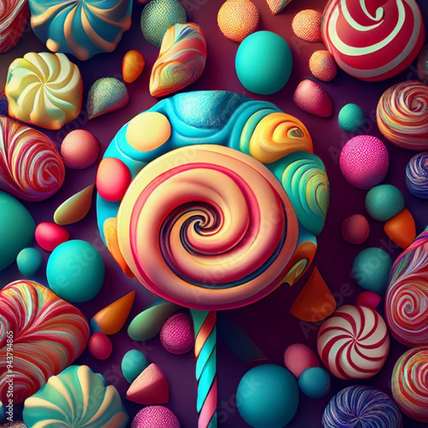 Obraz heart shaped candy