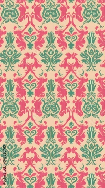 Obraz Fruits, Flowers, Florals, Shapes, Pink and Green, Abstract Image, Texture, Pattern Background, Wallpaper, Smartphone Cover and Screen, Cell Phone, Computer, Laptop, 9:16 and 16:9 Format