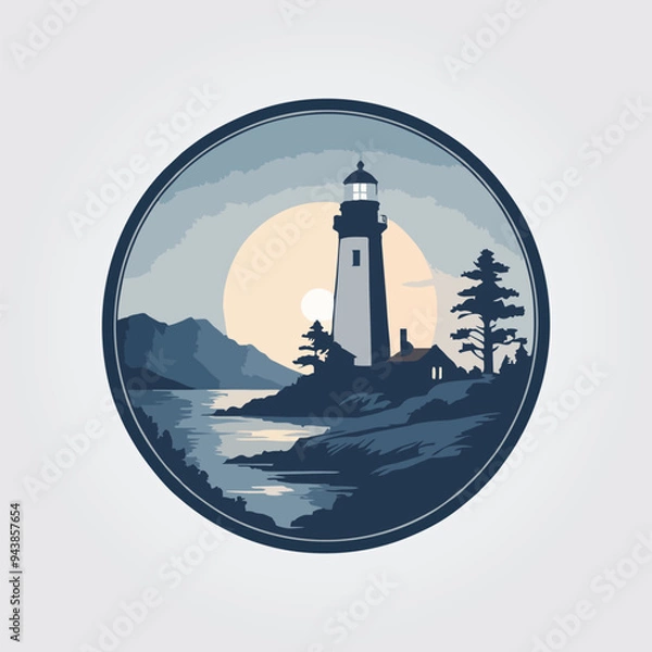 Obraz lighthouse logo.eps