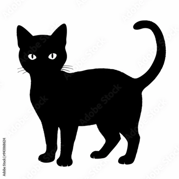 Obraz cat silhouette black vector SVG
