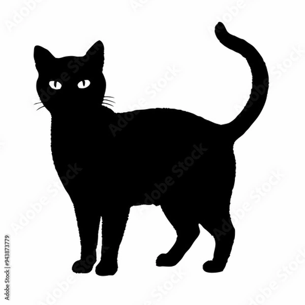 Obraz cat silhouette black vector SVG