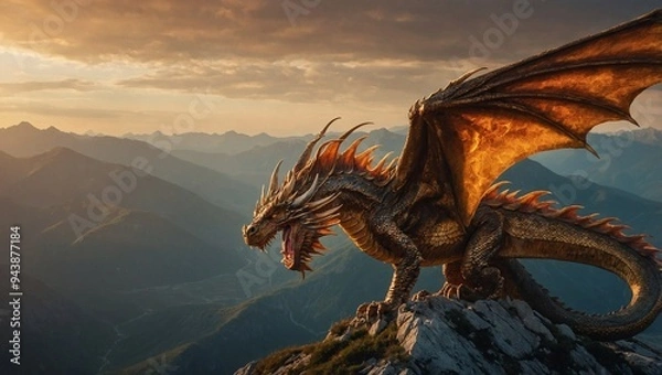 Obraz Dragan as a majestic mythical