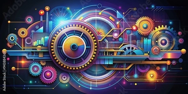Fototapeta - Technical: Dynamic, Vibrant