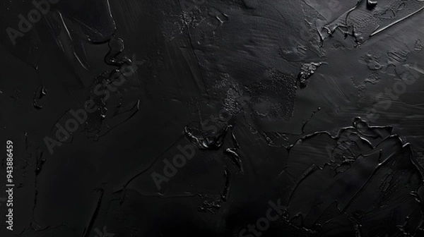Fototapeta Dramatic Black Matte Unpainted Flat Abstract Textured Background