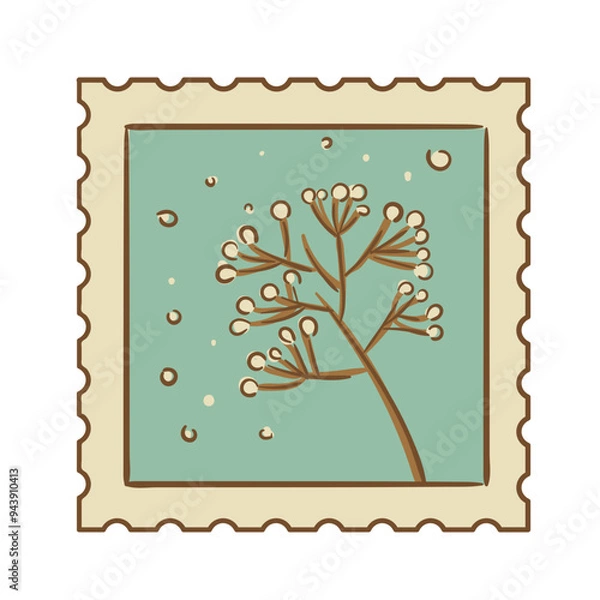 Fototapeta Blue Postage Stamp