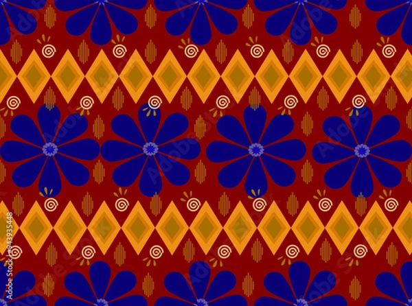 Obraz seamless fabric pattern with flowers