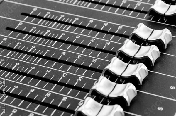 Obraz Buttons from a mix music table