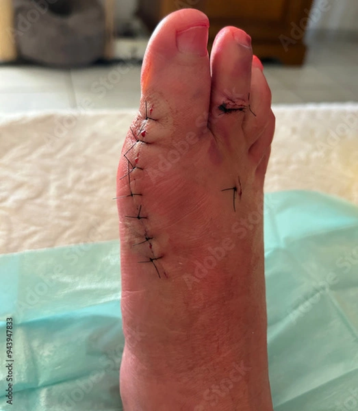 Obraz opération  pied / hallux valgus 