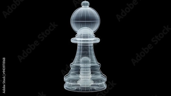 Obraz Strategic Shadows: The Chessboard in X-Ray