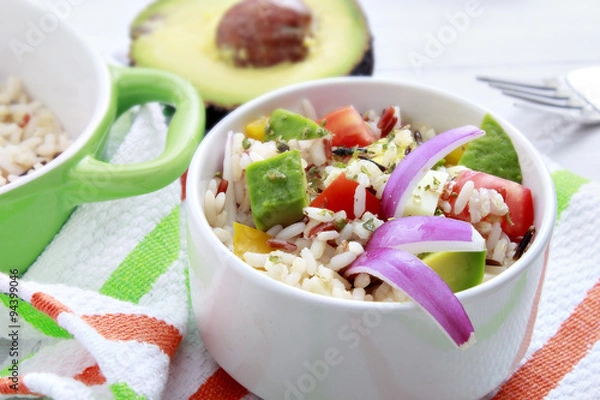 Obraz rice salad with avocado
