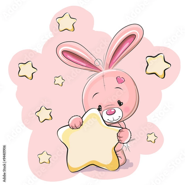 Fototapeta Rabbit with star