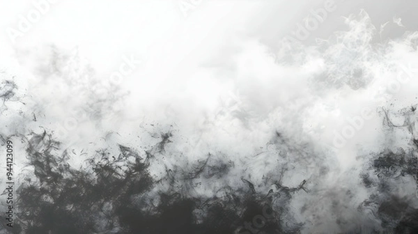 Fototapeta Abstract Black and White Smoke Texture Background for Design