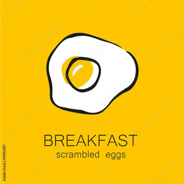 Fototapeta breakfast scrambled eggs