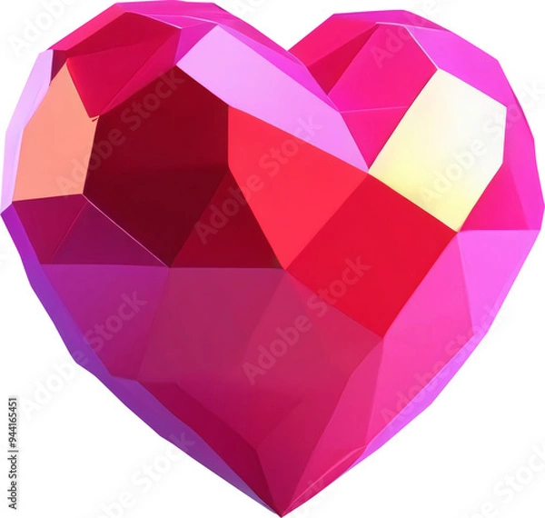 Obraz 3D heart shap icon, illustration decoration, 데코 꾸미기, 3D 하트, 입체 하트, 입체 도형, 하트, 사랑