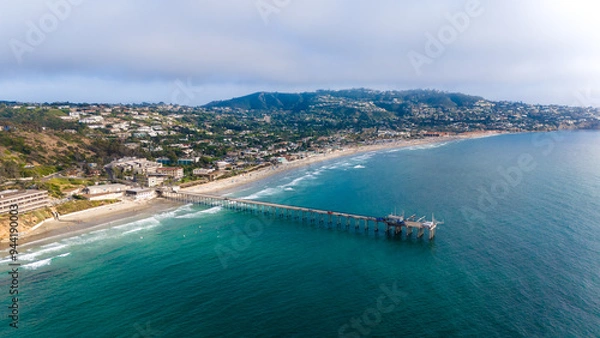 Obraz dBlick auf San Diego mit Pazifik und Scripps Pier