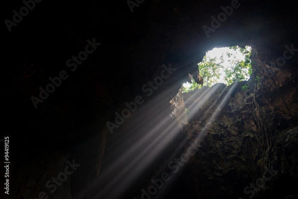 Obraz Sunbeam in the cave