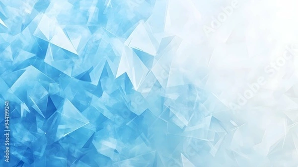 Fototapeta Geometric blue ice texture background