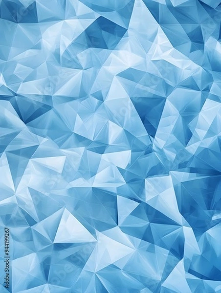 Obraz Geometric blue ice texture background