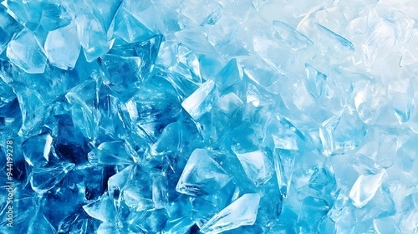 Obraz Geometric blue ice texture background