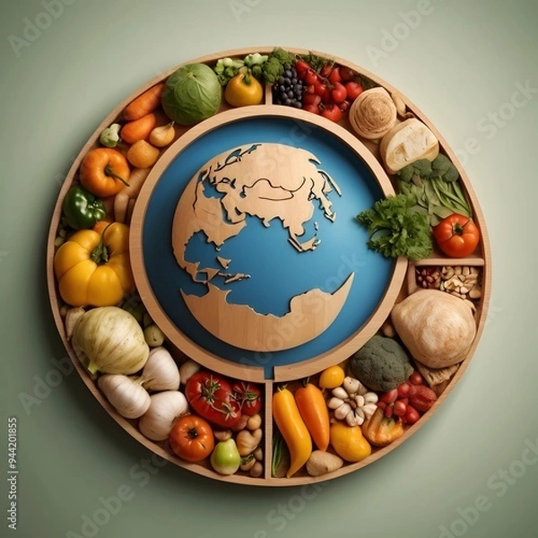 Obraz World Food Day in a Circular Design Outstanding Image
