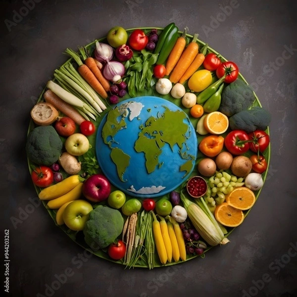 Obraz World Food Day in a Circular Design Outstanding Image
