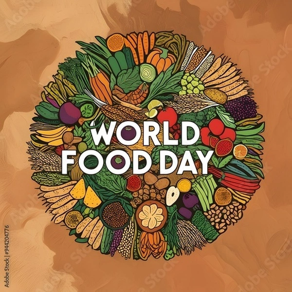 Obraz World Food Day in a Circular Design Outstanding Image
