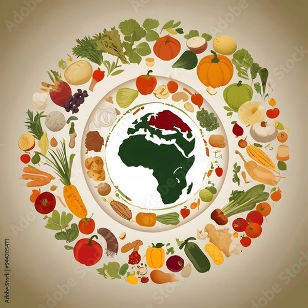 Obraz World Food Day in a Circular Design Outstanding Image
