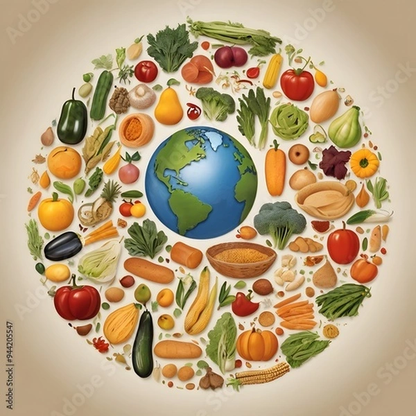 Obraz World Food Day in a Circular Design Outstanding Image
