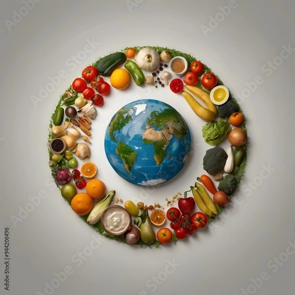 Obraz World Food Day in a Circular Design Outstanding Image
