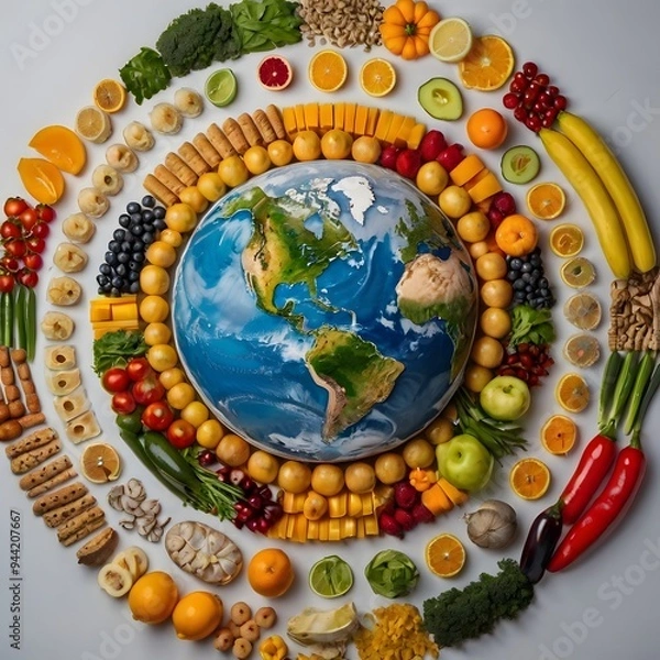 Obraz World Food Day in a Circular Design Outstanding Image
