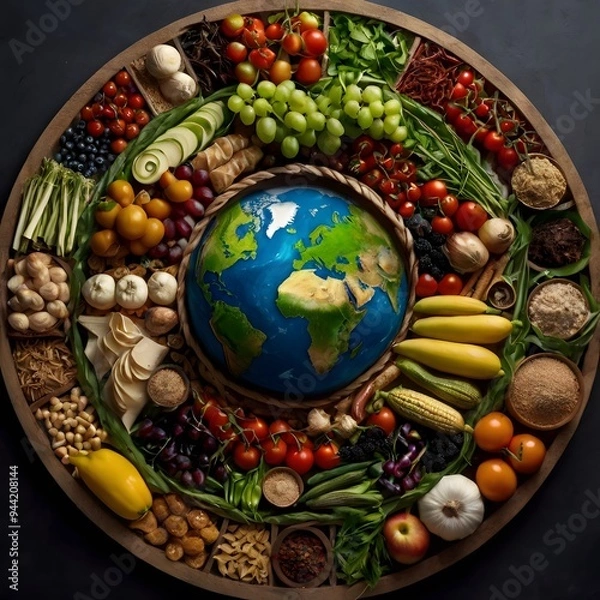 Obraz World Food Day in a Circular Design Outstanding Image
